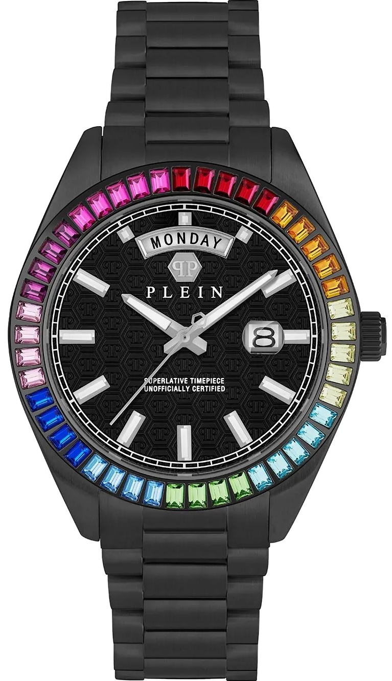 Philipp Plein Herrklocka PWPNA0624 Rock Couture Svart/Stål Ø42 mm - Philipp Plein