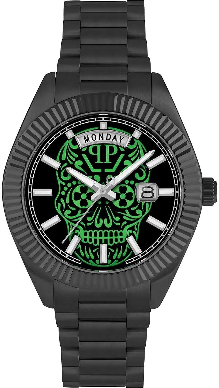 Philipp Plein Herrklocka PWPNA0724 Rock Couture Svart/Stål Ø42 mm - Philipp Plein