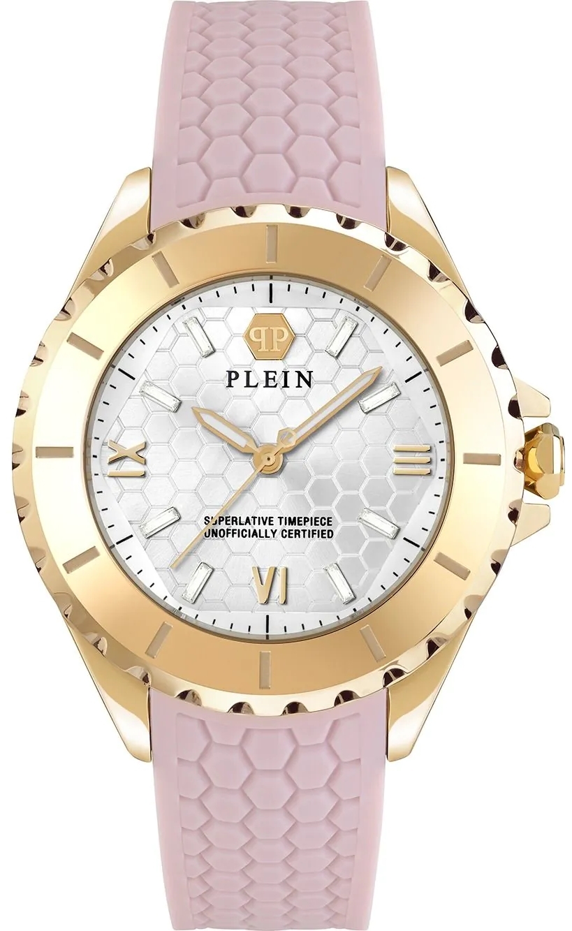 Philipp Plein Damklocka PWPOA0224 Rock Couture Silverfärgad/Gummi - Philipp Plein