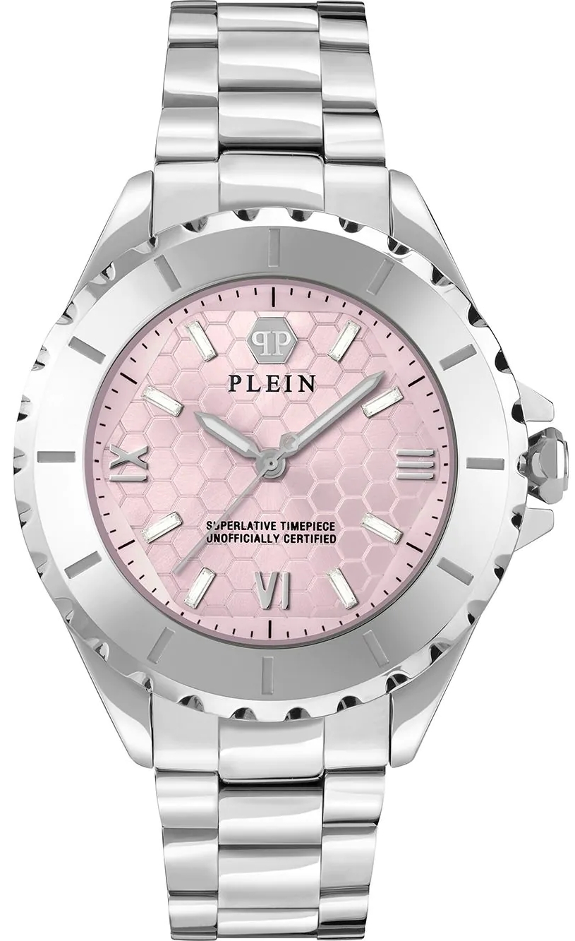 Philipp Plein Damklocka PWPOA0324 Rock Couture Rosa/Stål Ø38 mm - Philipp Plein