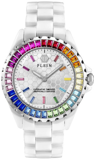 Philipp Plein Damklocka PWPPA0124 Heaven Silverfärgad/Keramik Ø38 mm