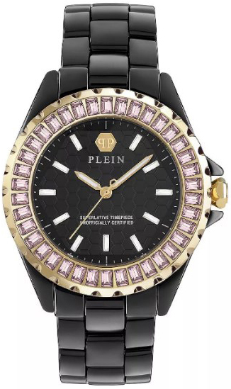 Philipp Plein Damklocka PWPPA0324 Heaven Svart/Keramik Ø38 mm