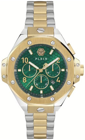 Philipp Plein Herrklocka PWPRA0324 Chrono Royal Grön/Gulguldtonat - Philipp Plein