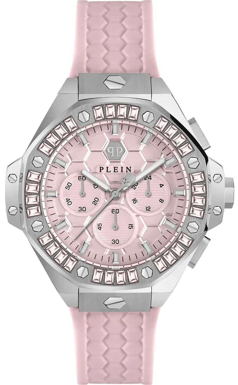 Philipp Plein PWPSA0524 Chrono Royal Rosa/Gummi Ø42 mm - Philipp Plein