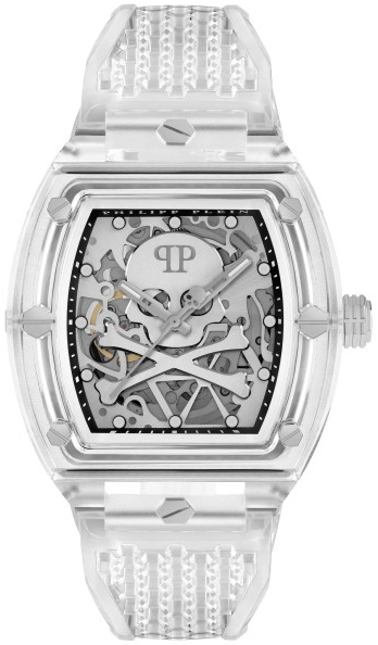 Philipp Plein Herrklocka PWPTA0524 The Skeleton Grå/Gummi - Philipp Plein