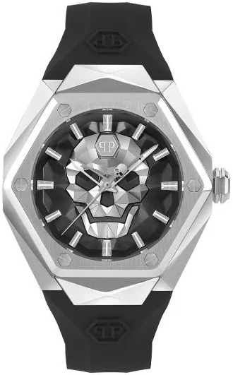 Philipp Plein Herrklocka PWPWA0124 The Skull Svart/Gummi - Philipp Plein