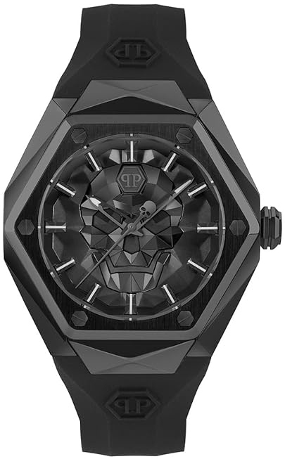 Philipp Plein Herrklocka PWPWA0324 The Skull Svart/Gummi - Philipp Plein