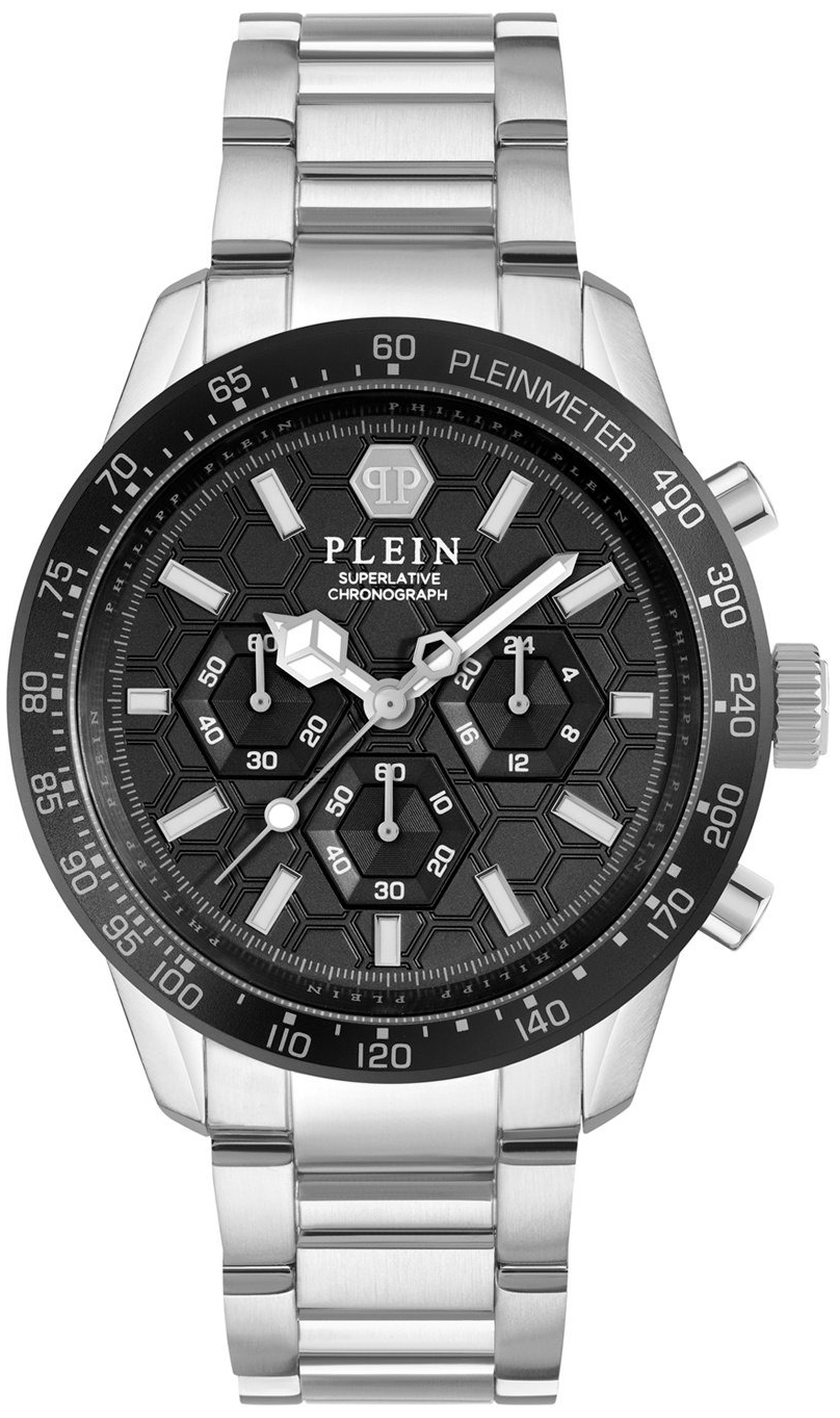 Philipp Plein Herrklocka PWPYA0424 Superlatives Svart/Stål Ø44 mm - Philipp Plein