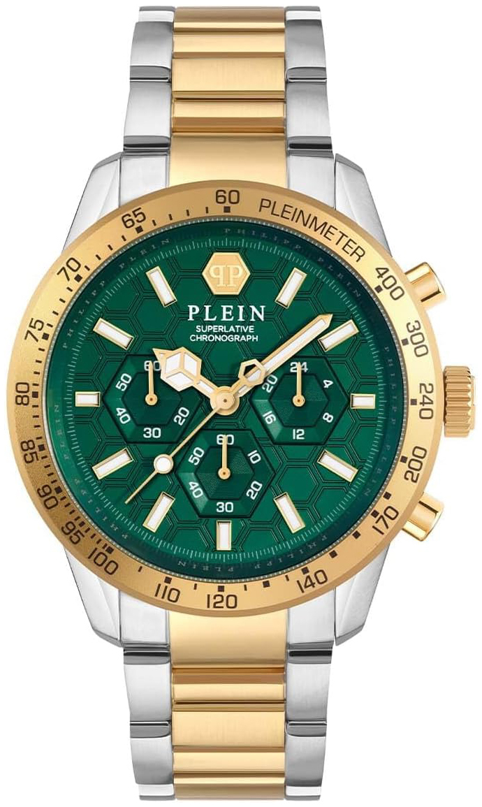 Philipp Plein Herrklocka PWPYA0524 Superlatives Grön/Gulguldtonat - Philipp Plein