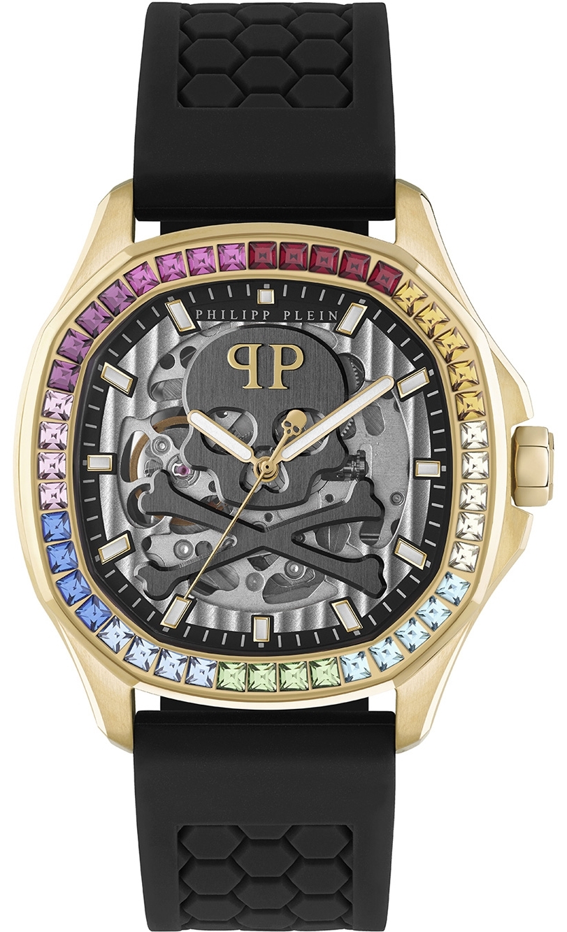 Philipp Plein Herrklocka PWRAA0523 High-Conic Grå/Gummi Ø42 mm - Philipp Plein