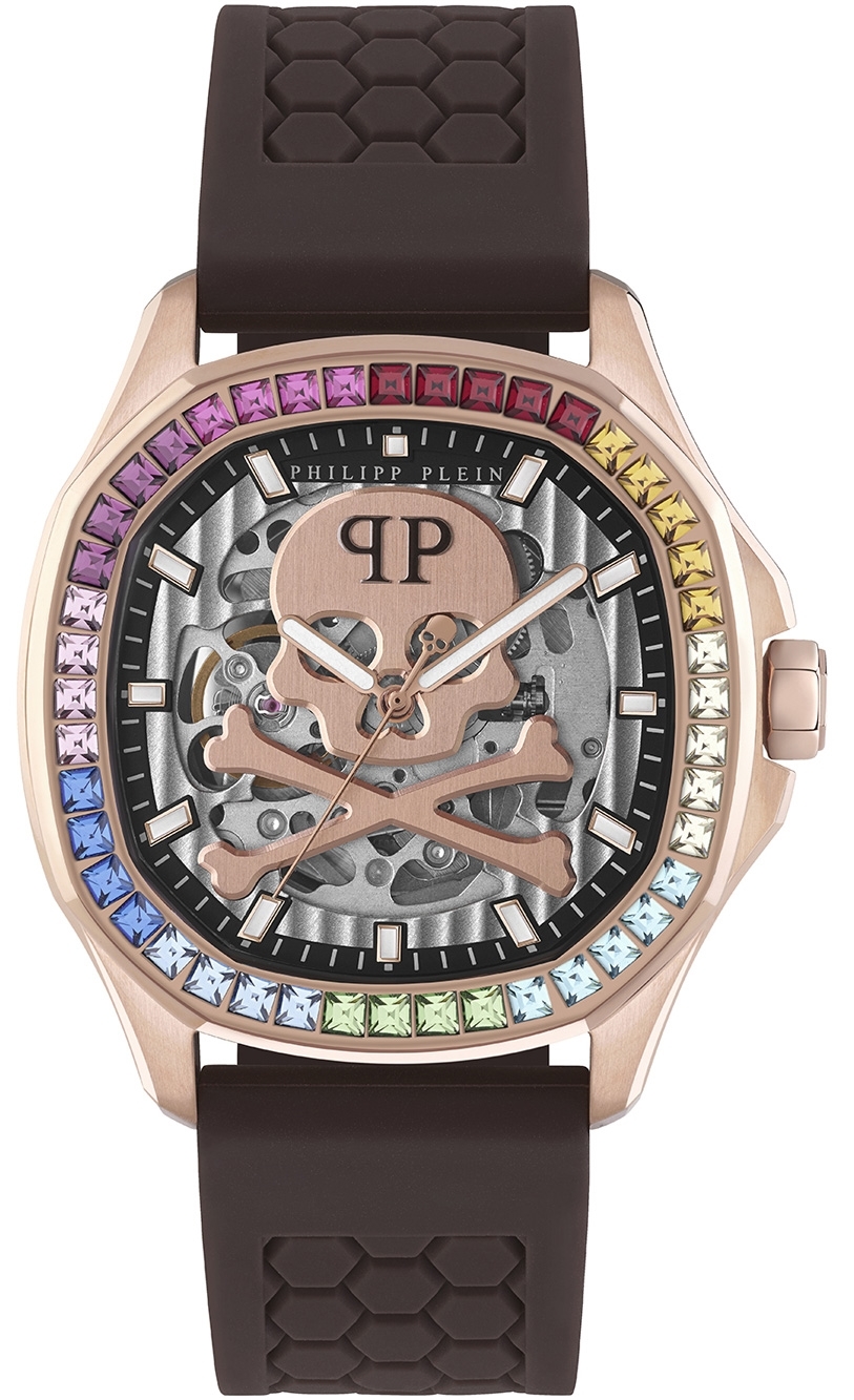 Philipp Plein Herrklocka PWRAA0623 High-Conic Roséguldstonad/Gummi - Philipp Plein