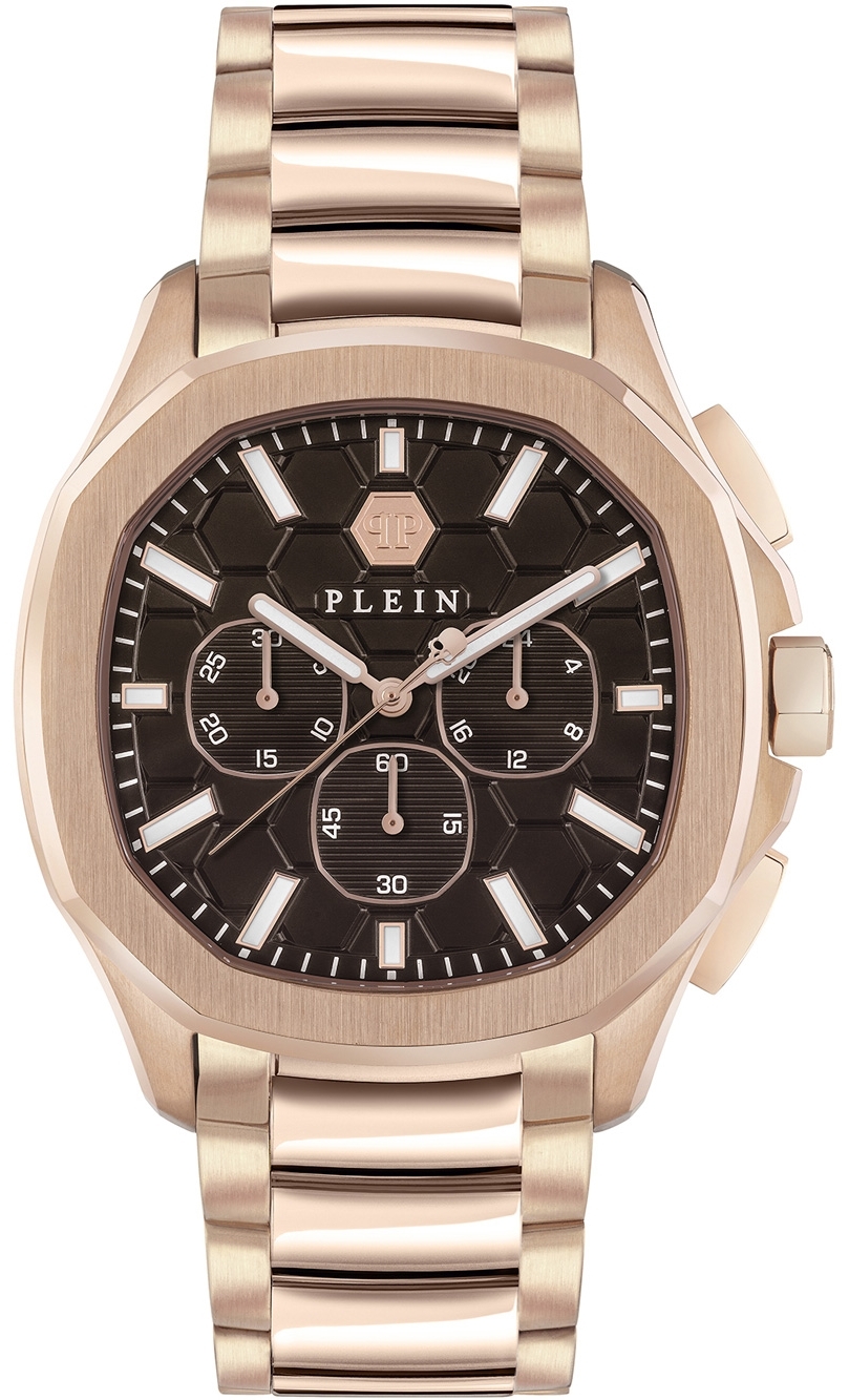 Philipp Plein Herrklocka PWSAA0623 High-Conic Brun/Roséguldstonat - Philipp Plein
