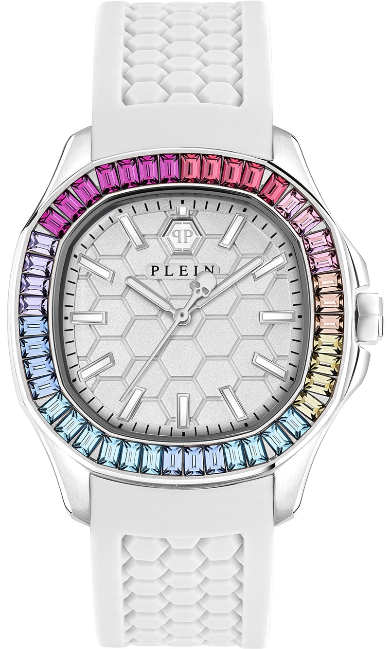 Philipp Plein Damklocka PWTAA0223 Spectre Vit/Gummi Ø38 mm - Philipp Plein