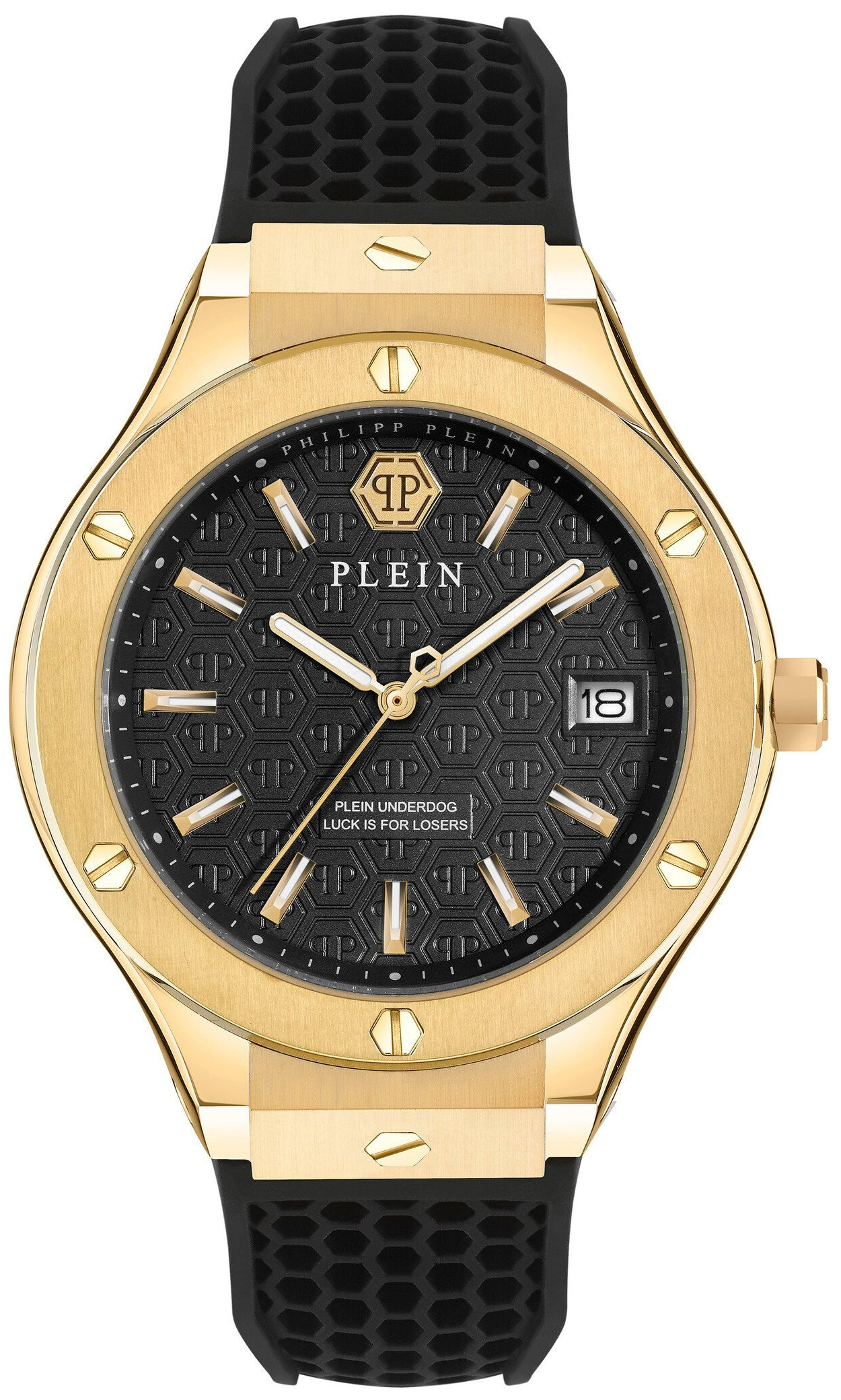 Philipp Plein Herrklocka PWUFA0225 Underdog Svart/Gummi Ø44 mm