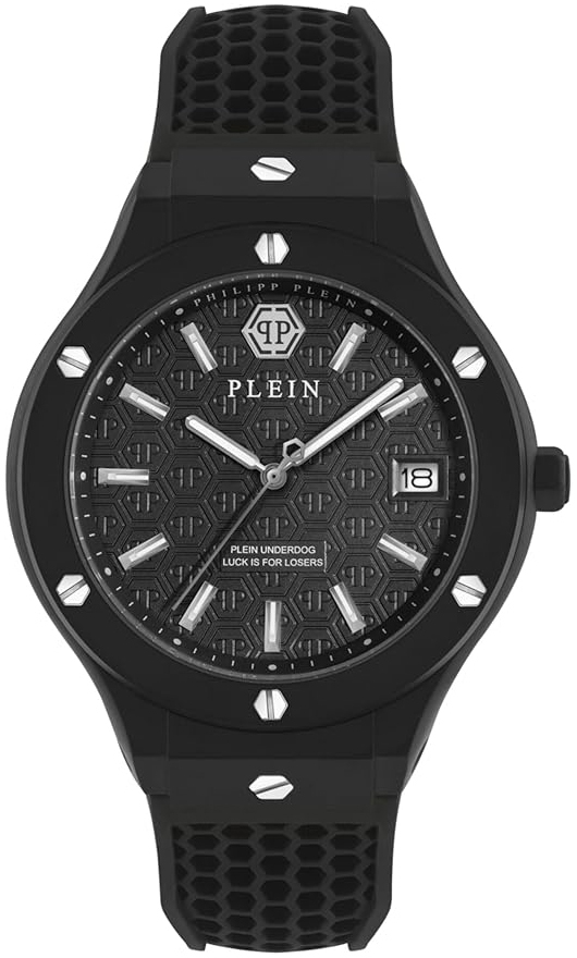Philipp Plein Herrklocka PWUFA0325 Underdog Svart/Gummi &Oslash;44 mm