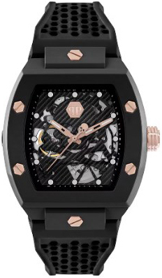 Philipp Plein Herrklocka PWVBA0523 The Skeleton Svart/Gummi - Philipp Plein