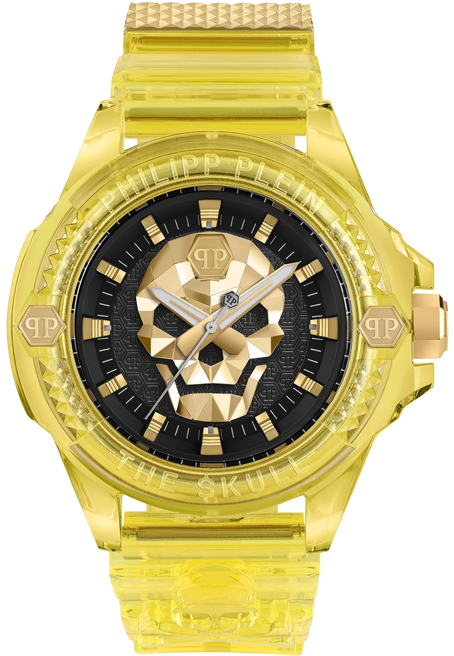 Philipp Plein Herrklocka PWWAA0123 The Skull Svart/Gummi Ø44 mm - Philipp Plein