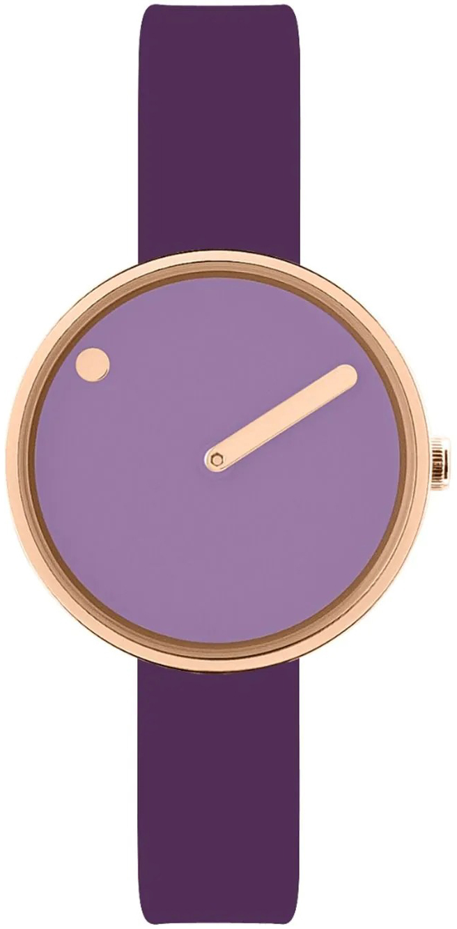 PICTO Damklocka 43303-3512R Lila/Läder Ø30 mm