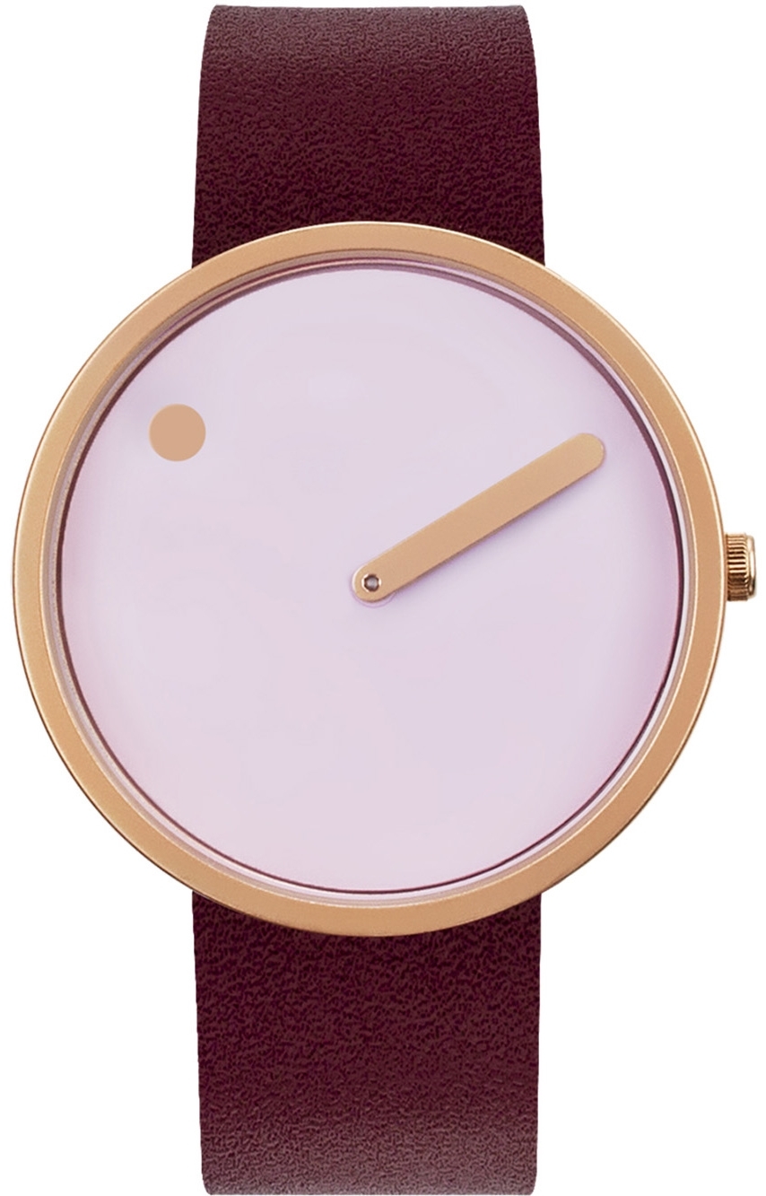 PICTO Damklocka 43382-4920MR Classic Lila/Läder Ø40 mm - PICTO