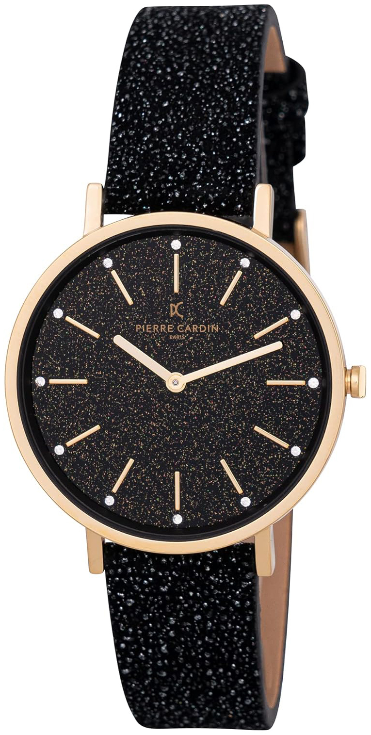 Pierre Cardin Damklocka CBV.1113 Belleville Tribute Svart/Läder Ø36 - Pierre Cardin