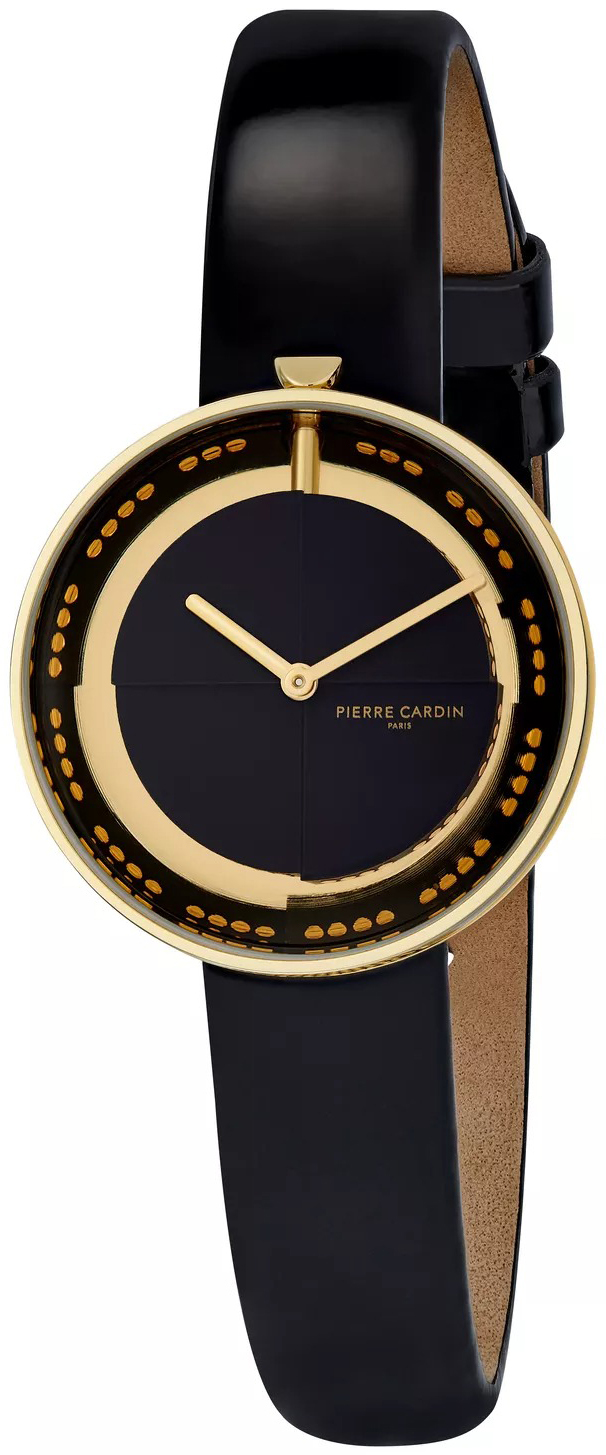 Pierre Cardin Damklocka CMA.0002 Marais Mirror Svart/Läder Ø32 mm - Pierre Cardin