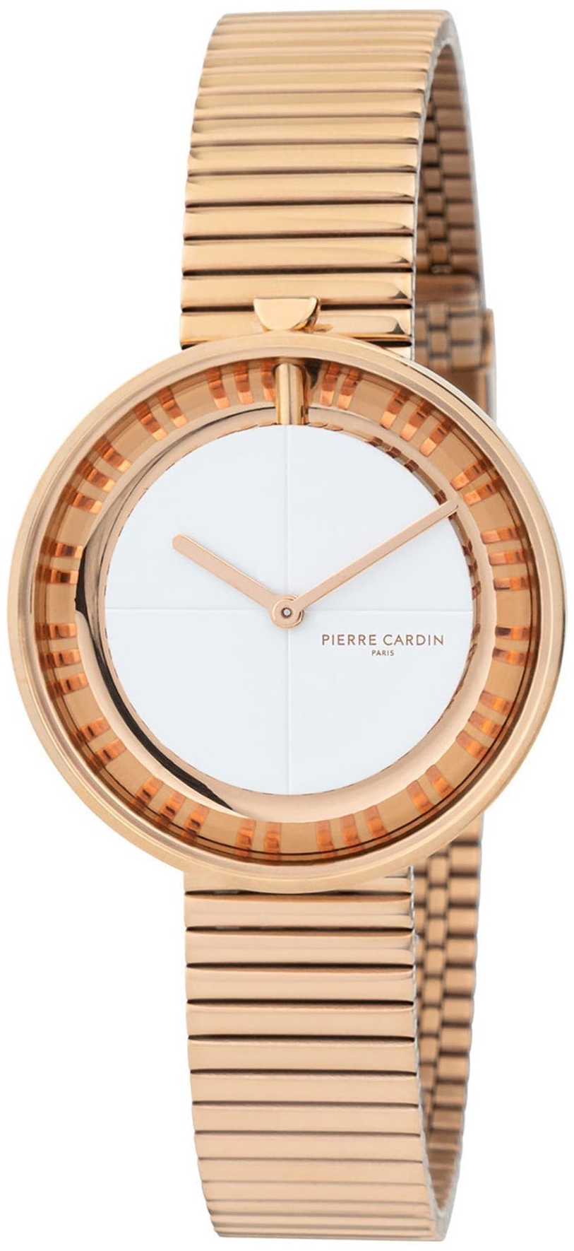 Pierre Cardin Damklocka CMA.0017 Marais Piano Vit/Roséguldstonat - Pierre Cardin