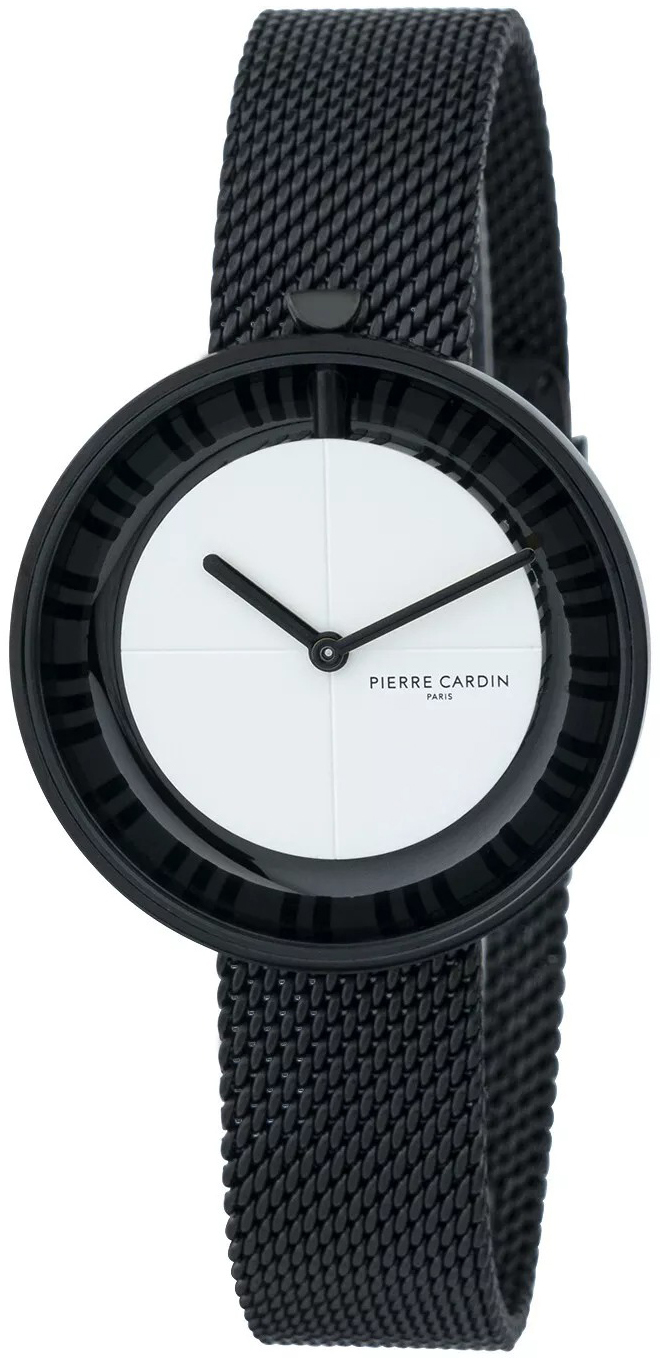 Pierre Cardin Damklocka CMA.0018 Marais Piano Vit/Stål Ø32 mm - Pierre Cardin