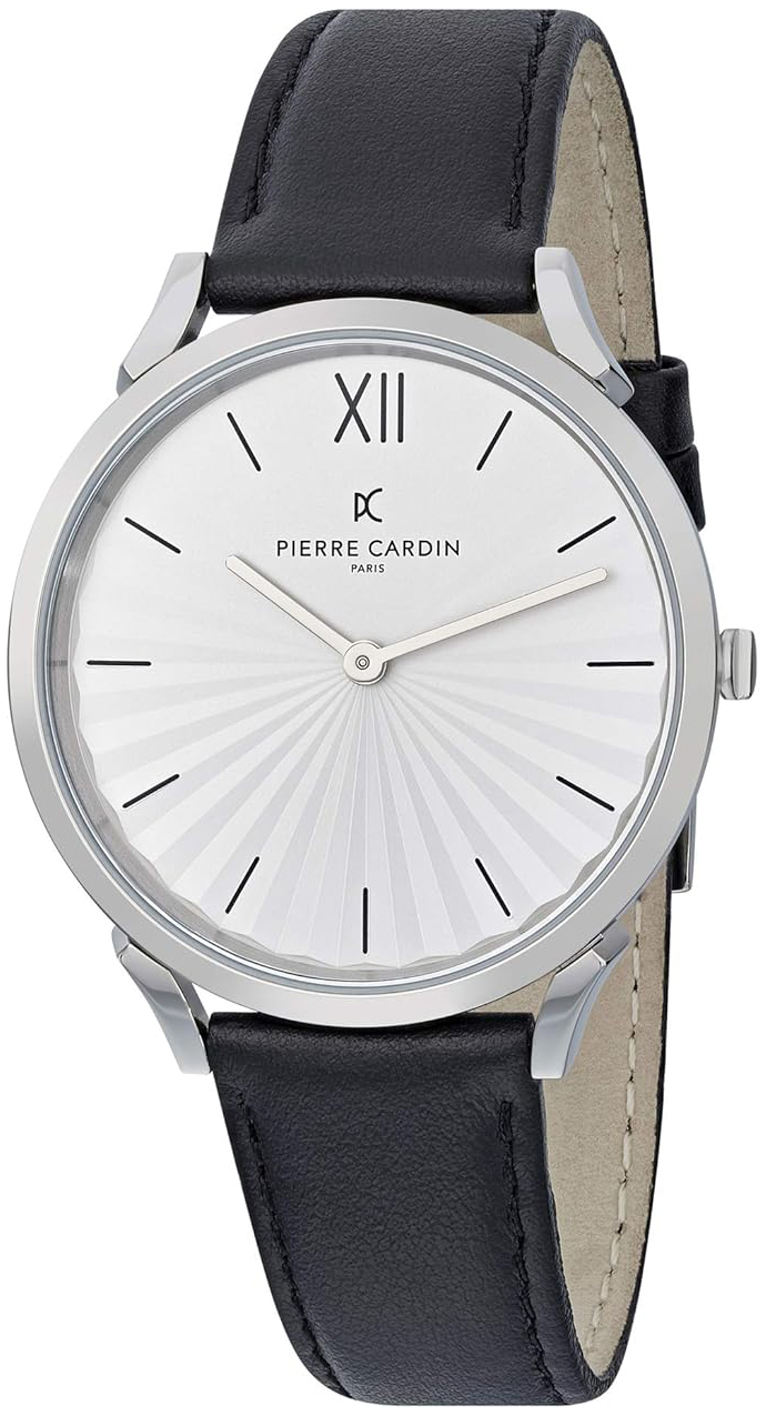 Pierre Cardin Herrklocka CPI.2000 Pigalle Plissee Vit/Läder Ø40 mm - Pierre Cardin