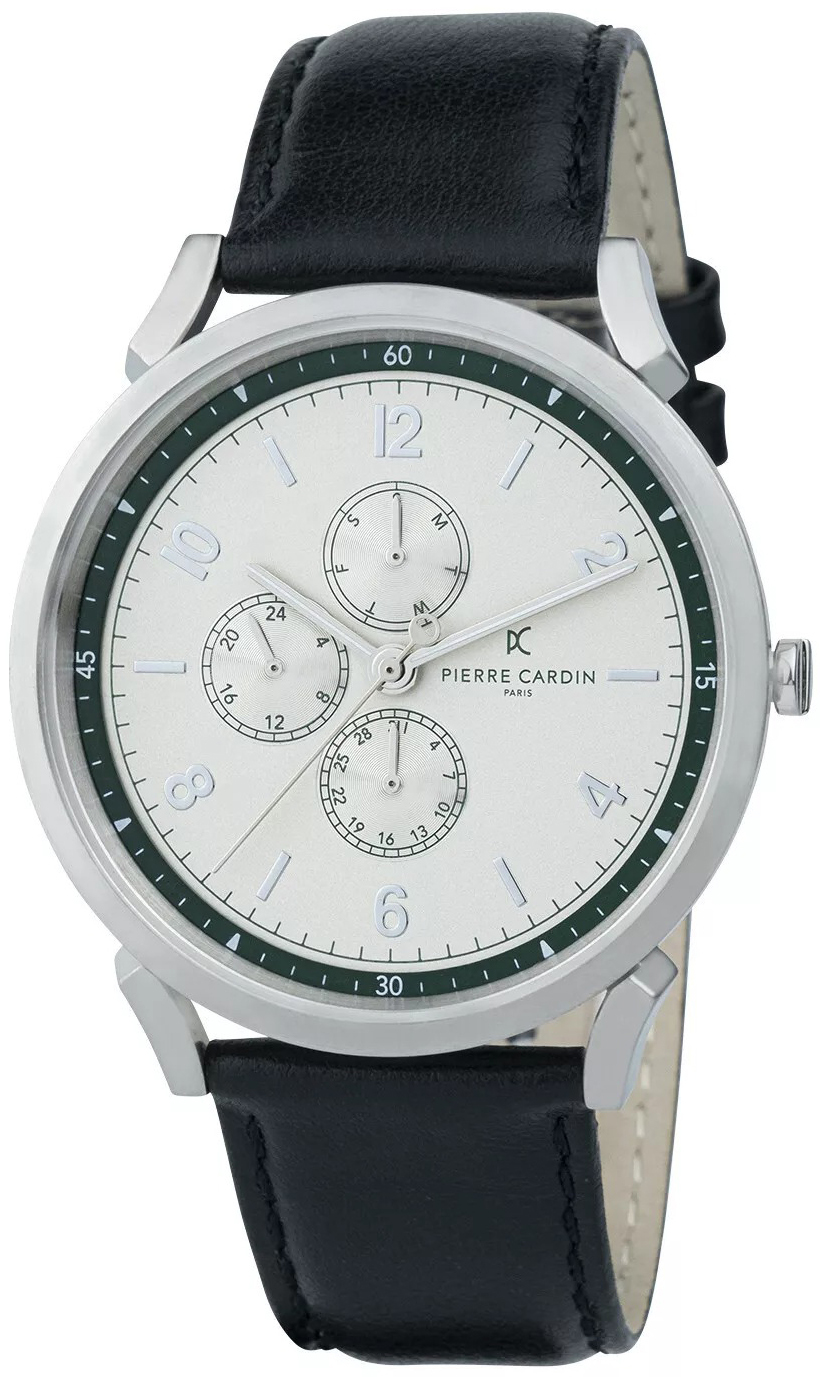 Pierre Cardin Herrklocka CPI.2062 Pigalle Nine Silverfärgad/Läder - Pierre Cardin