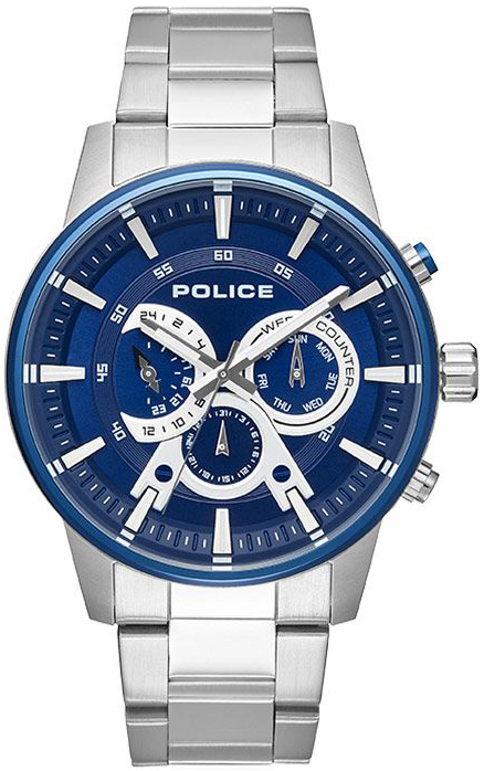 Police Herrklocka P15523JSTBL03M Avondale Blå/Stål Ø48 mm - Police
