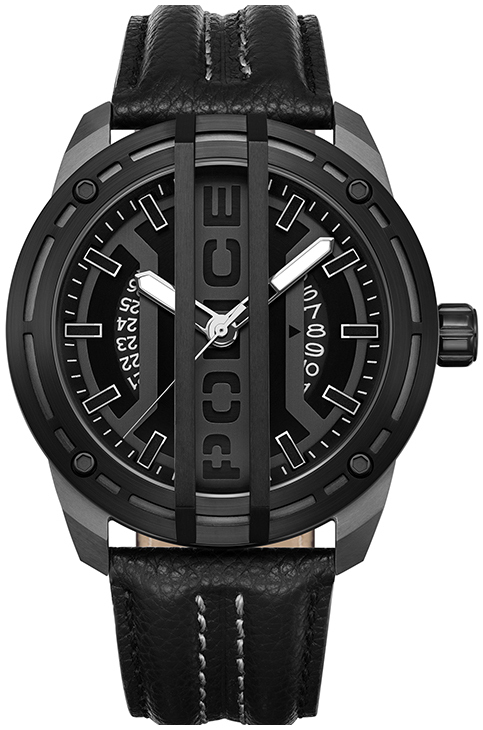 Police Herrklocka PEWGB0039840 Fast Lane Svart/Läder Ø46 mm