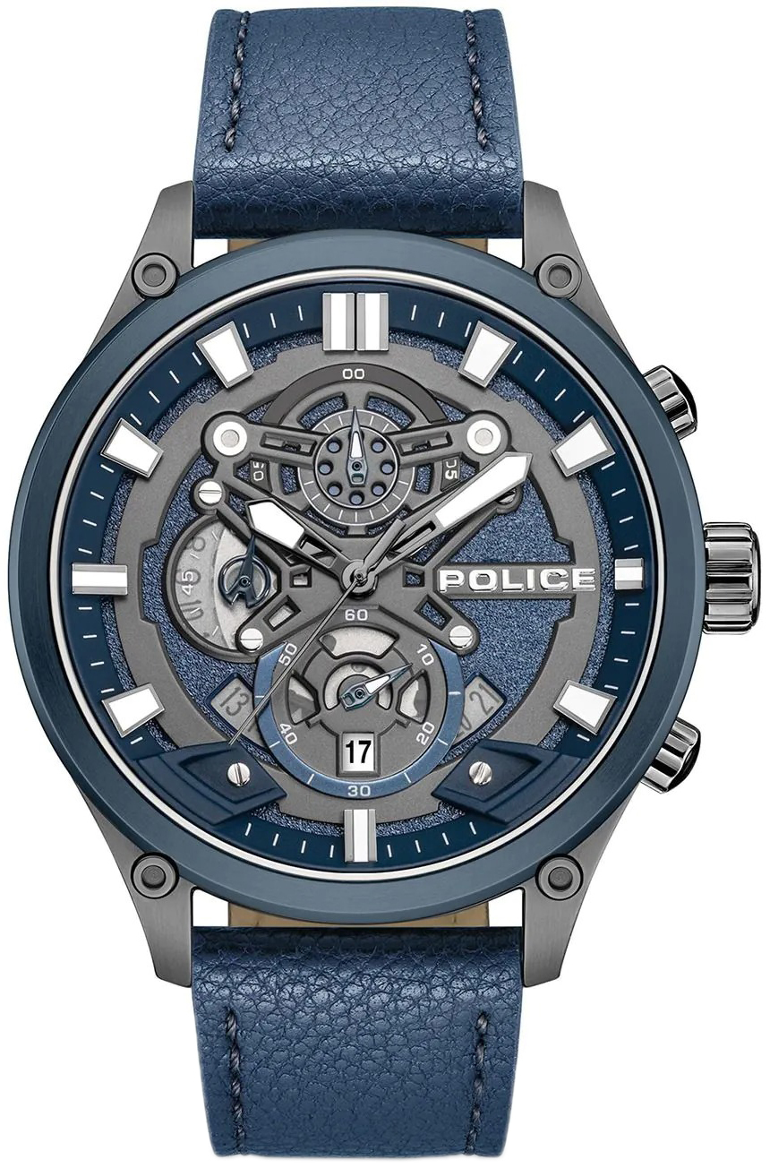 Police Herrklocka PEWGC0054206 Wadden Bl&aring;/L&auml;der &Oslash;46 mm