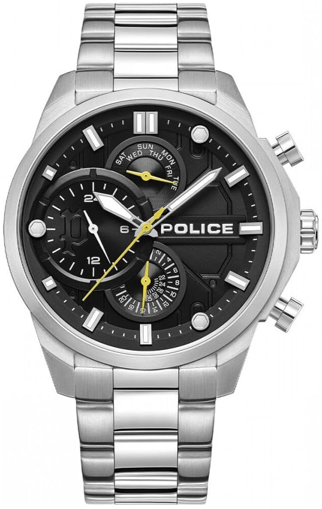 Police Herrklocka PEWGK0039204 Reactor Svart/St&aring;l &Oslash;44 mm