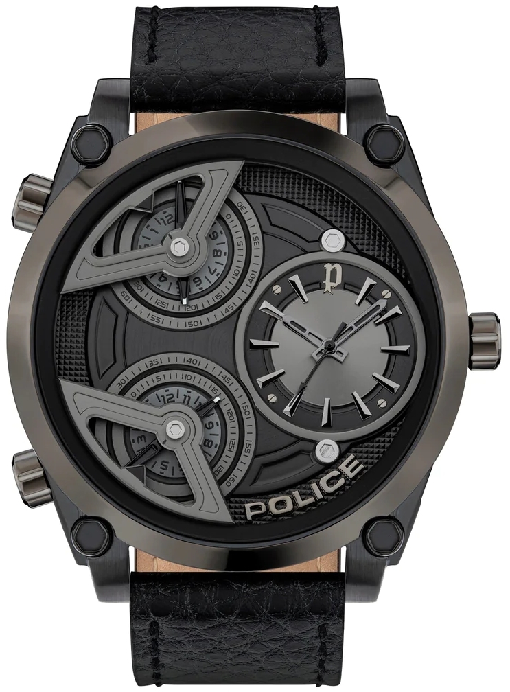 Police Herrklocka PEWJA2117942 Wing Svart/Läder Ø50 mm - Police