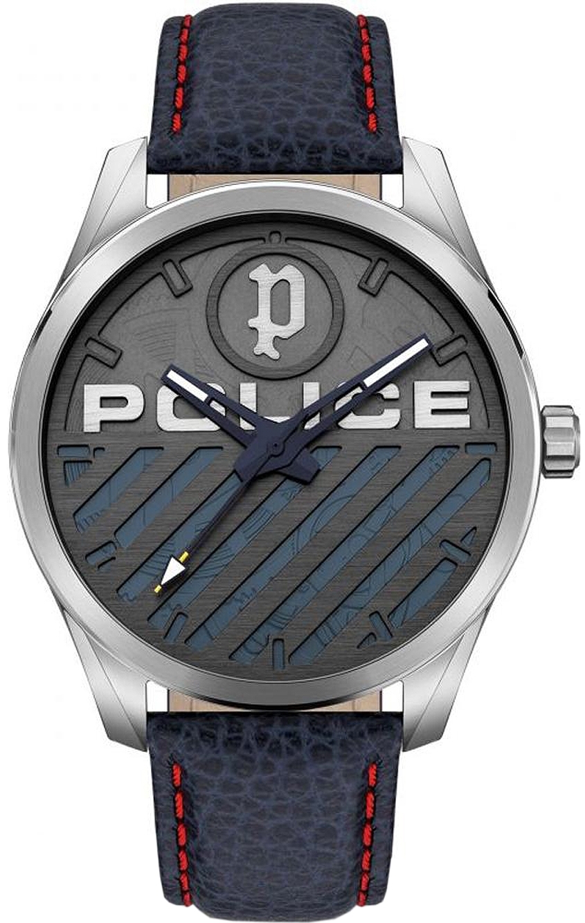 Police Herrklocka PEWJA2121401 Grille Grå/Läder Ø42 mm - Police