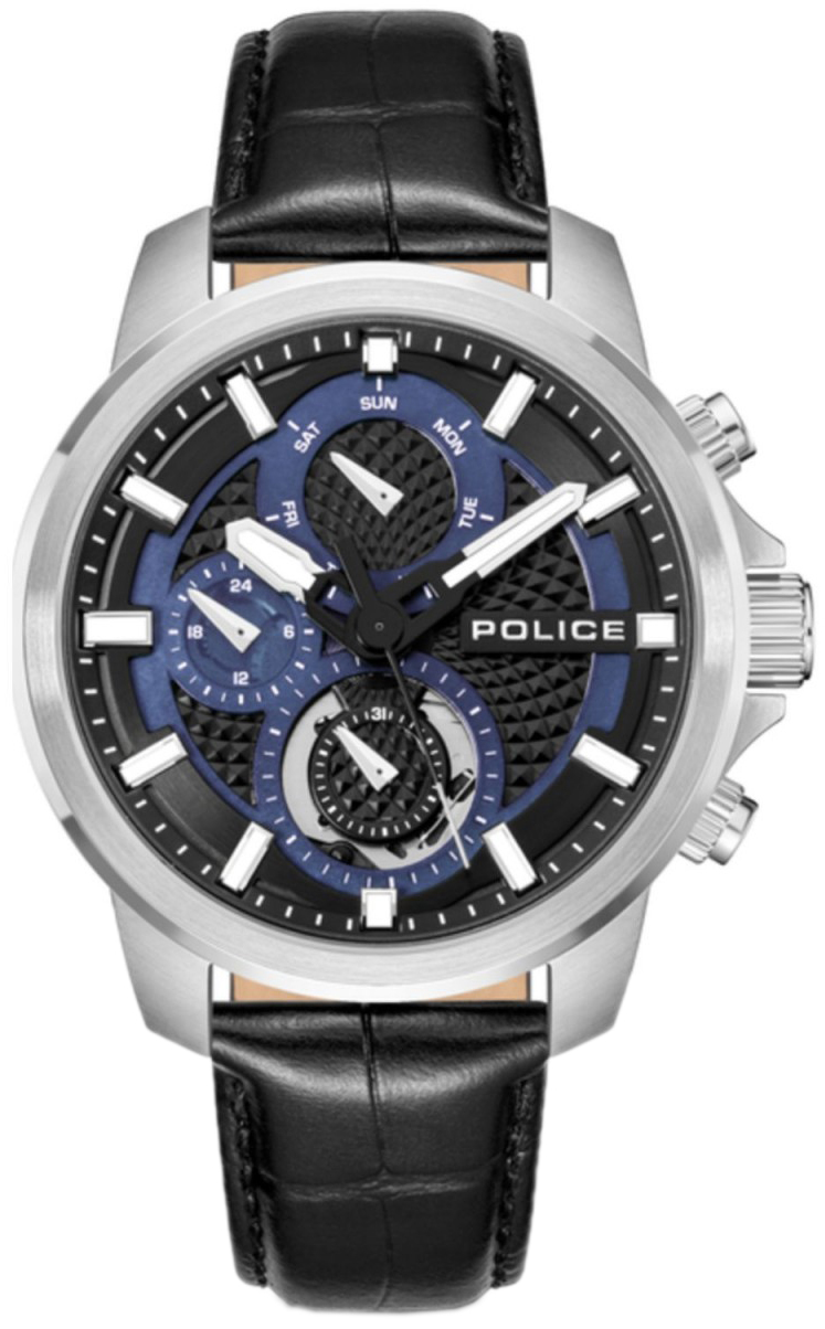 Police Herrklocka PEWJF0021509 Newport Svart/L&auml;der &Oslash;43 mm