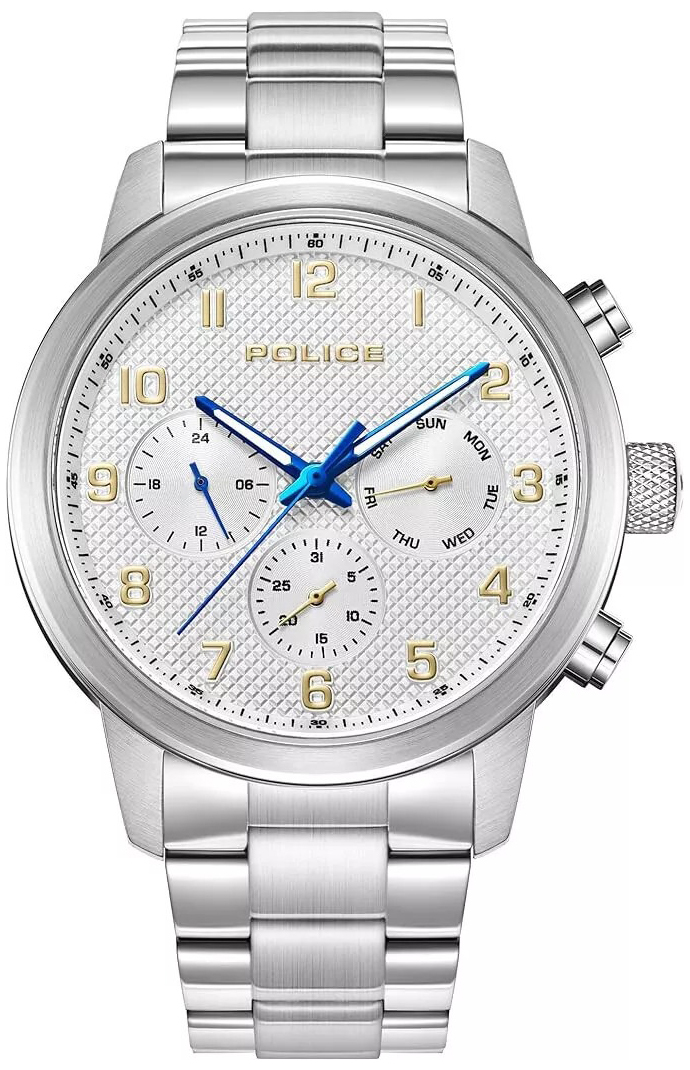 Police Herrklocka PEWJF2228204 Raho Silverfärgad/Stål Ø44 mm - Police