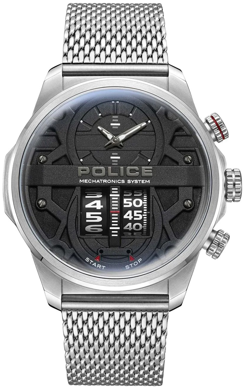 Police Herrklocka PEWJG0006504 Rotocrom Svart/St&aring;l &Oslash;44 mm
