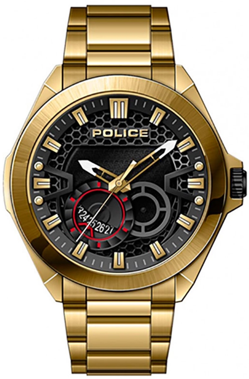 Police Herrklocka PEWJH2110302 Ranger II Svart/Gulguldtonat stål - Police