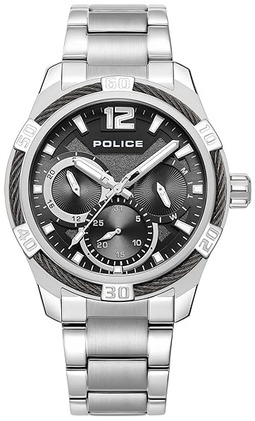 Police Herrklocka PEWJK0005306 Chokery Gr&aring;/St&aring;l &Oslash;44 mm