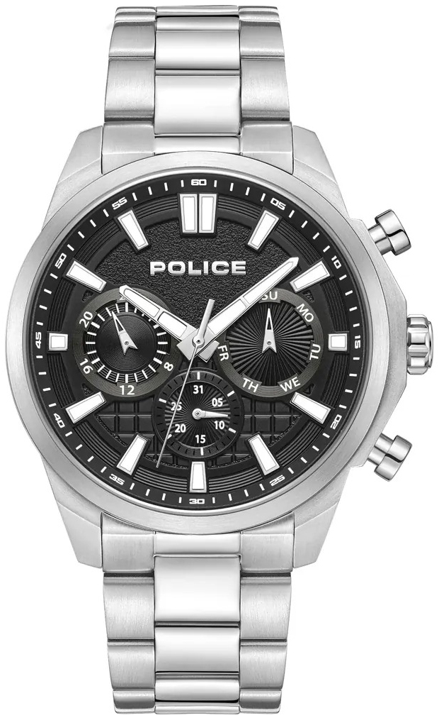 Police Herrklocka PEWJK0021001 Rangy Svart/St&aring;l &Oslash;44 mm