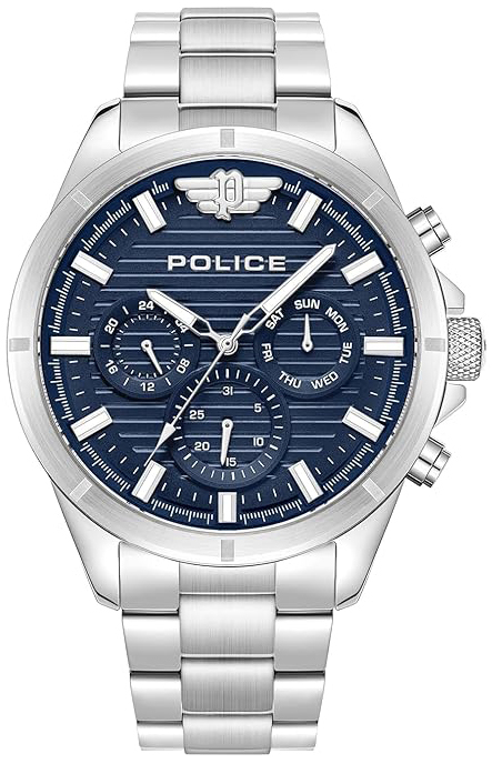 Police Herrklocka PEWJK2227804 Malawi Blå/Stål Ø45 mm