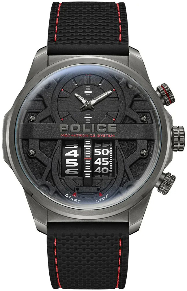 Police Herrklocka PEWJM0006505 Rotorcrom Svart/Gummi Ø44 mm - Police