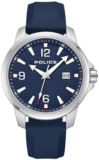 Police Herrklocka PEWJN0020901 Mensor Blå/Gummi Ø44 mm