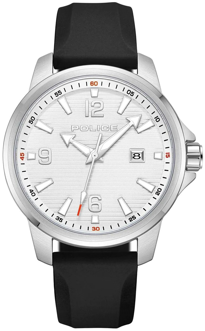 Police Herrklocka PEWJN0020902 Mensor Silverfärgad/Gummi Ø44 mm