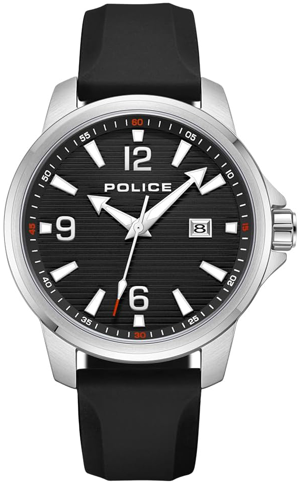 Police Herrklocka PEWJN0020903 Mensor Svart/Gummi Ø44 mm - Police