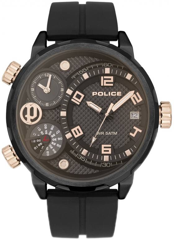 Police Herrklocka PEWJN2195301 Ray Grå/Gummi Ø51 mm - Police