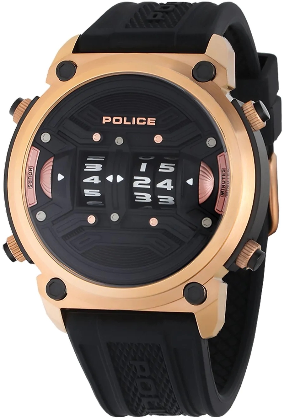 Police Herrklocka PEWJP2108301 Svart/Gummi Ø50 mm - Police