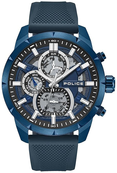 Police Herrklocka PEWJQ0058701 Neist Blå/Gummi Ø46 mm