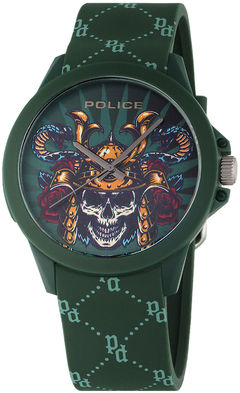 Police PEWUM2237771 Sketch Grön/Gummi Ø40 mm - Police